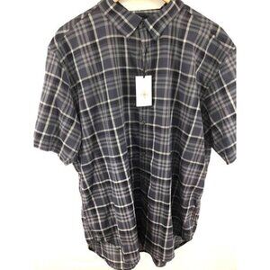 Coastaoro Short Sleeve Plaid Shirt‎ XL New